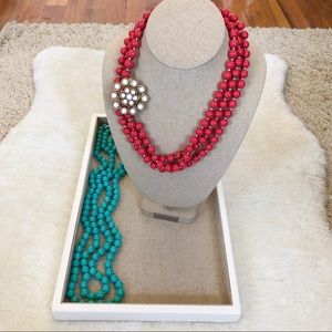Set of 3 Stella & Dot units = 2 necklaces 1 brooch